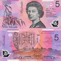 *5 Dolárov Austrália 1995-97 P51 UNC, polymer - Kliknutím na obrázok zatvorte -